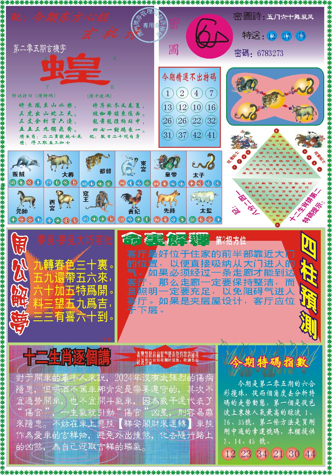 2024205期东方心经B