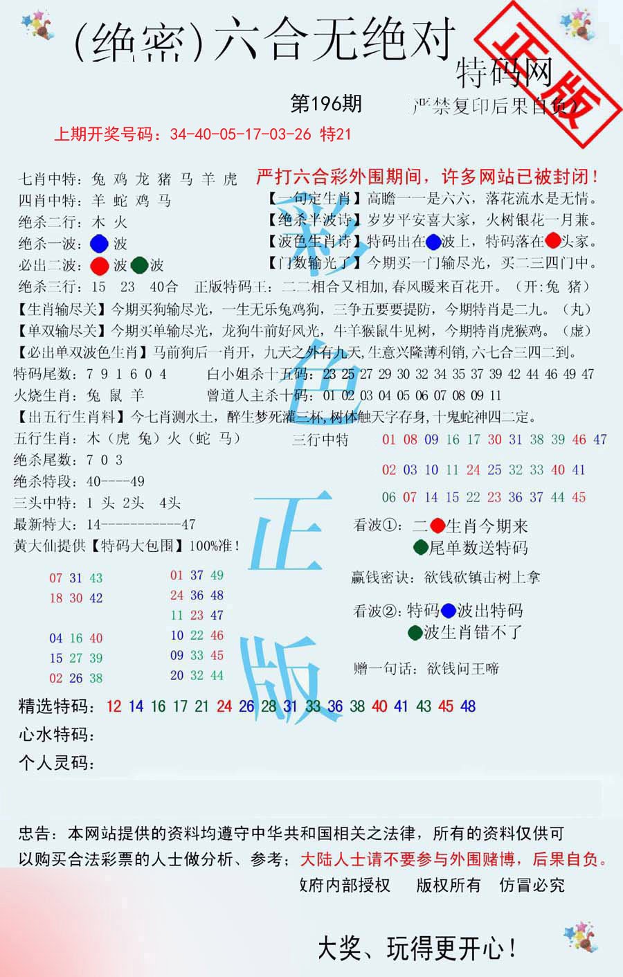 2024196期六合无绝对