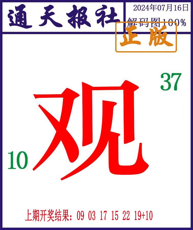 2024198期通天报解码图
