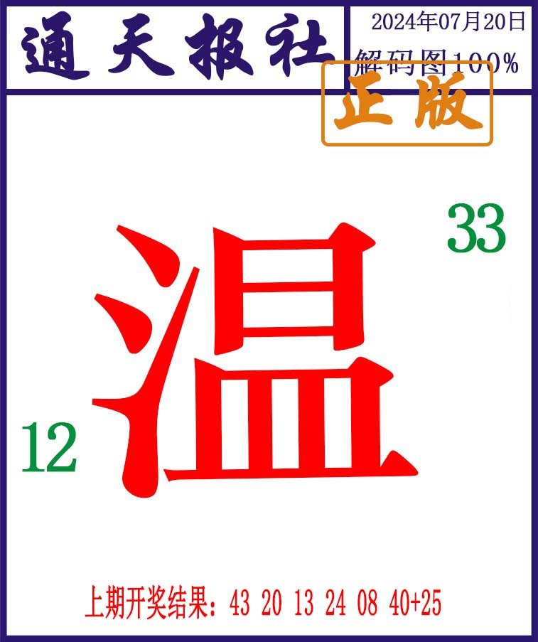2024202期通天报解码图