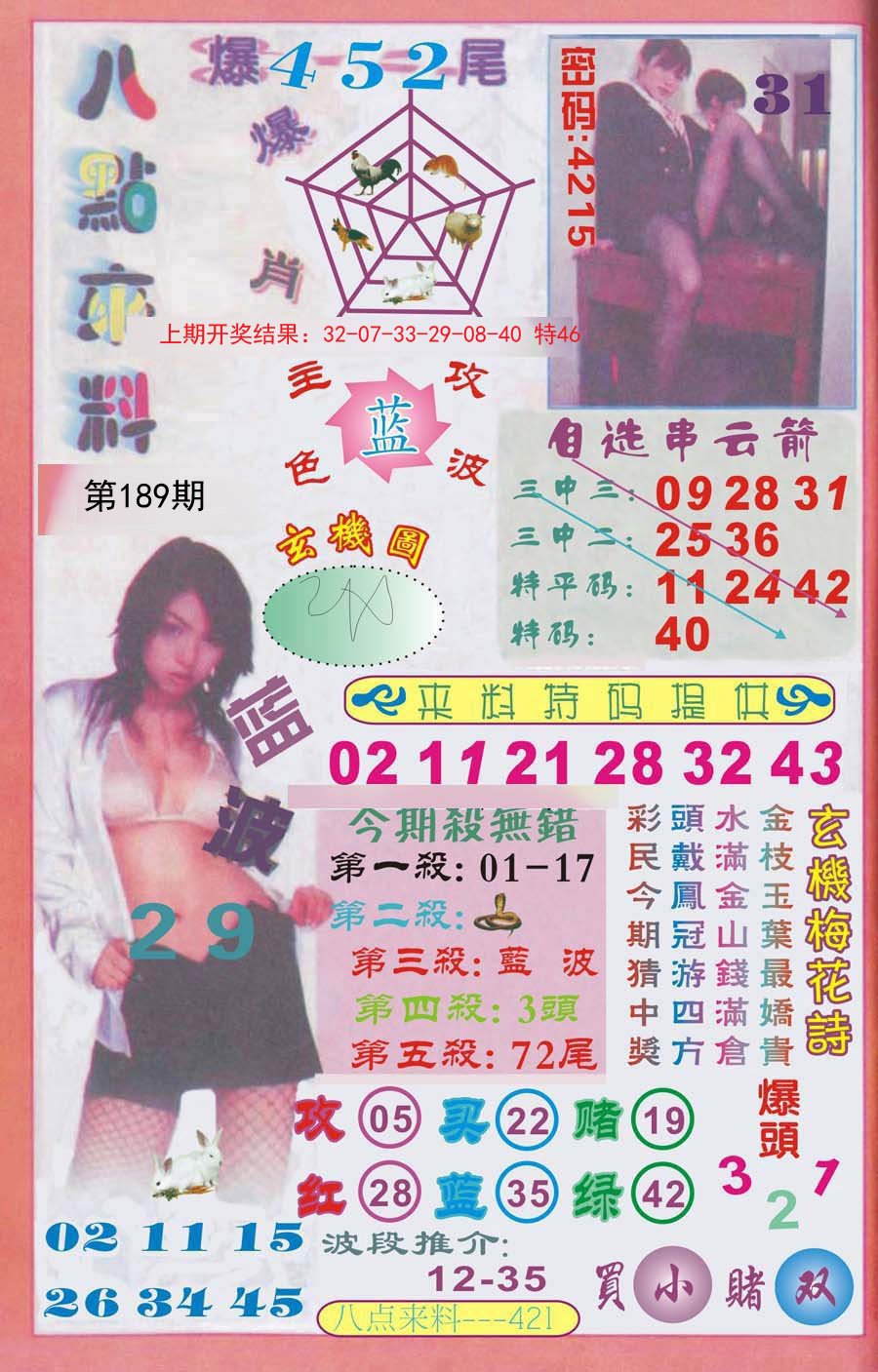 2024189期传真八点来料