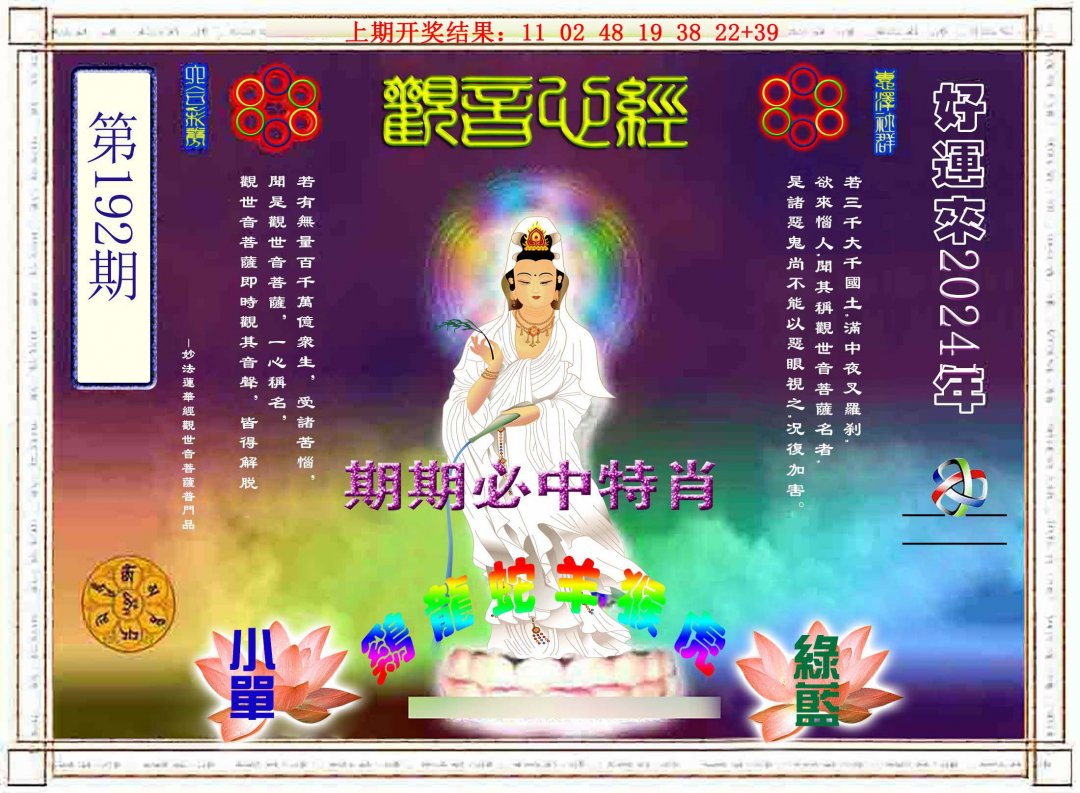 2024192期观音心经