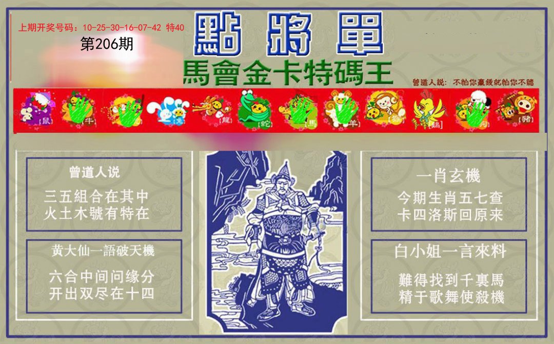 2024206期点将单