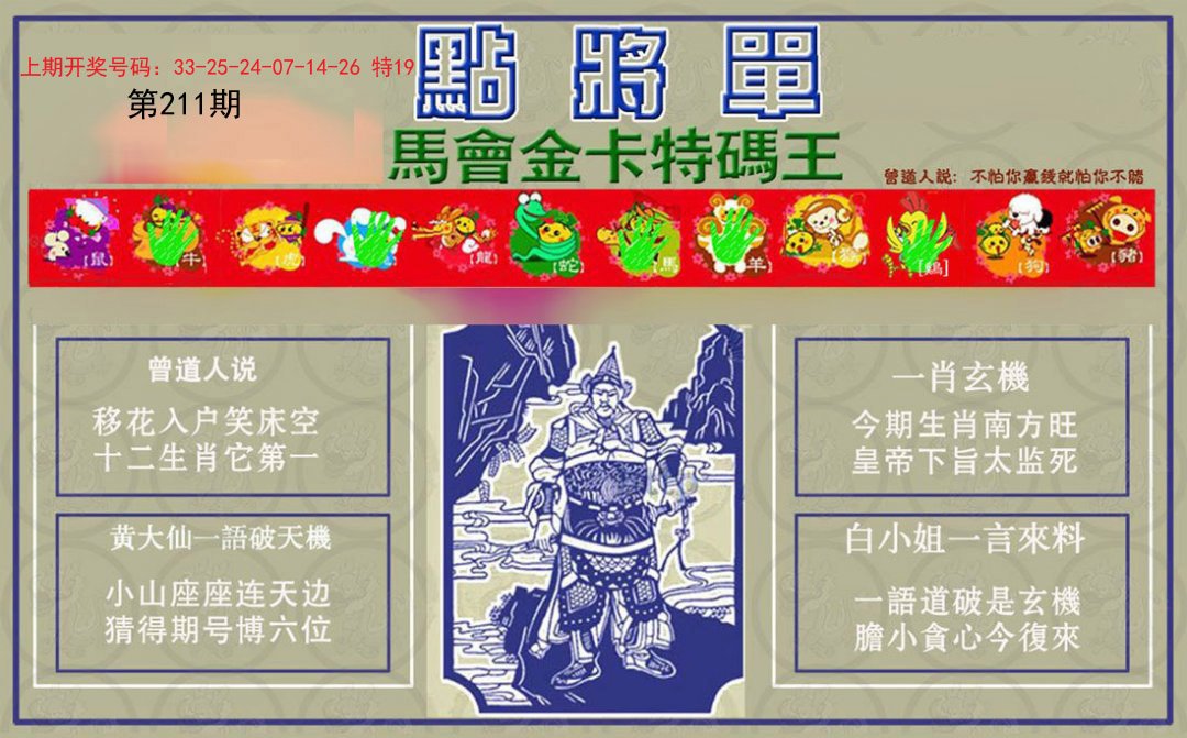 2024211期点将单