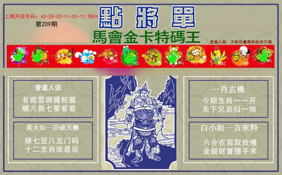 2024209期点将单
