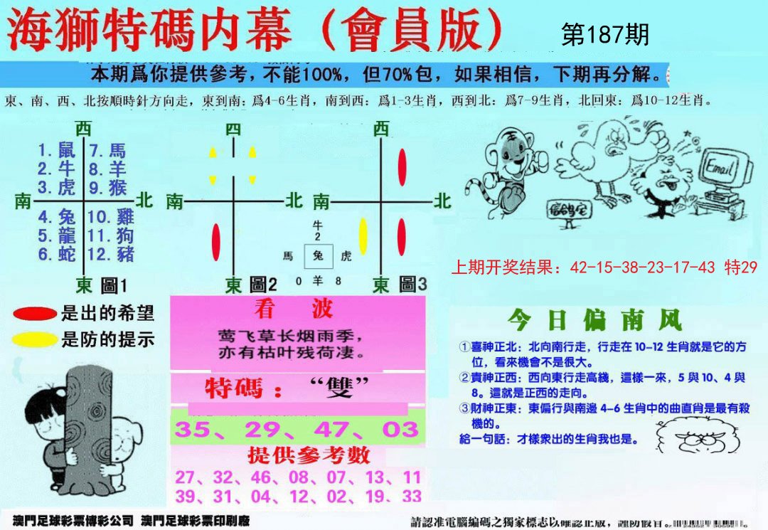 2024187期另版海狮特码内幕报