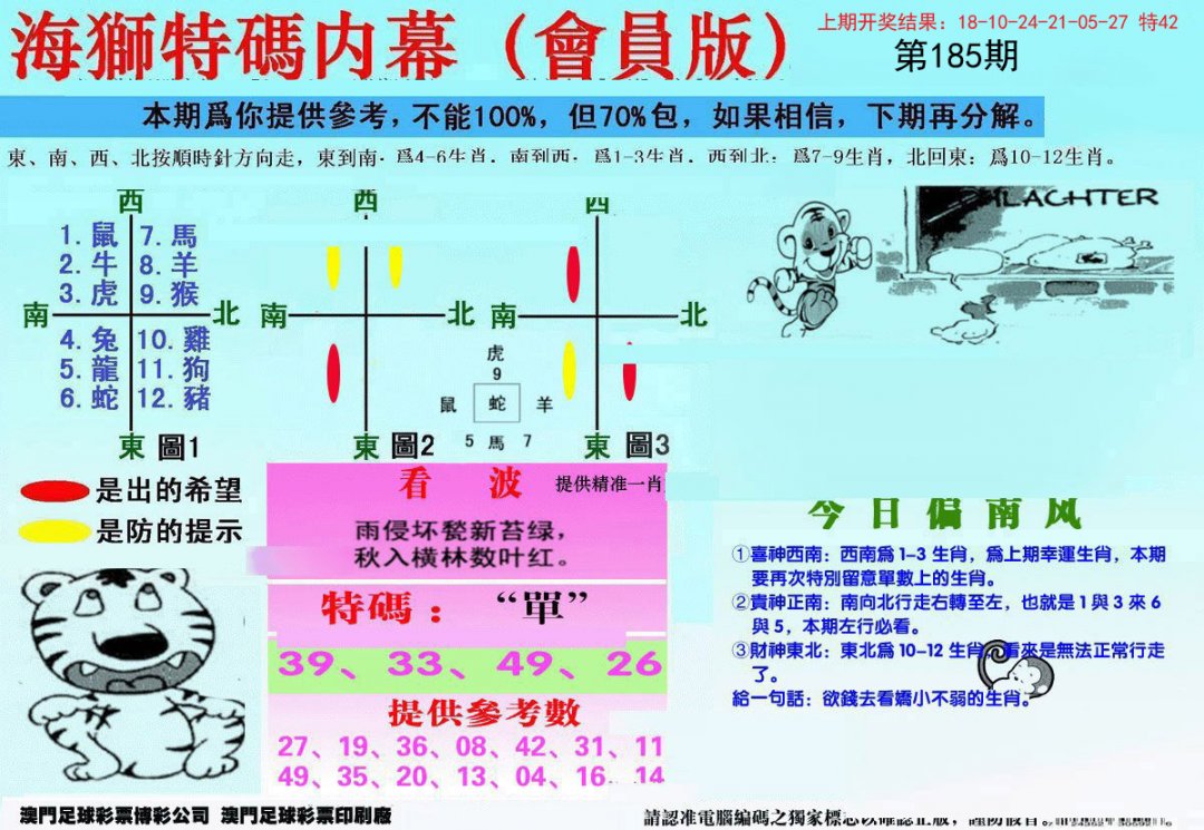 2024185期另版海狮特码内幕报