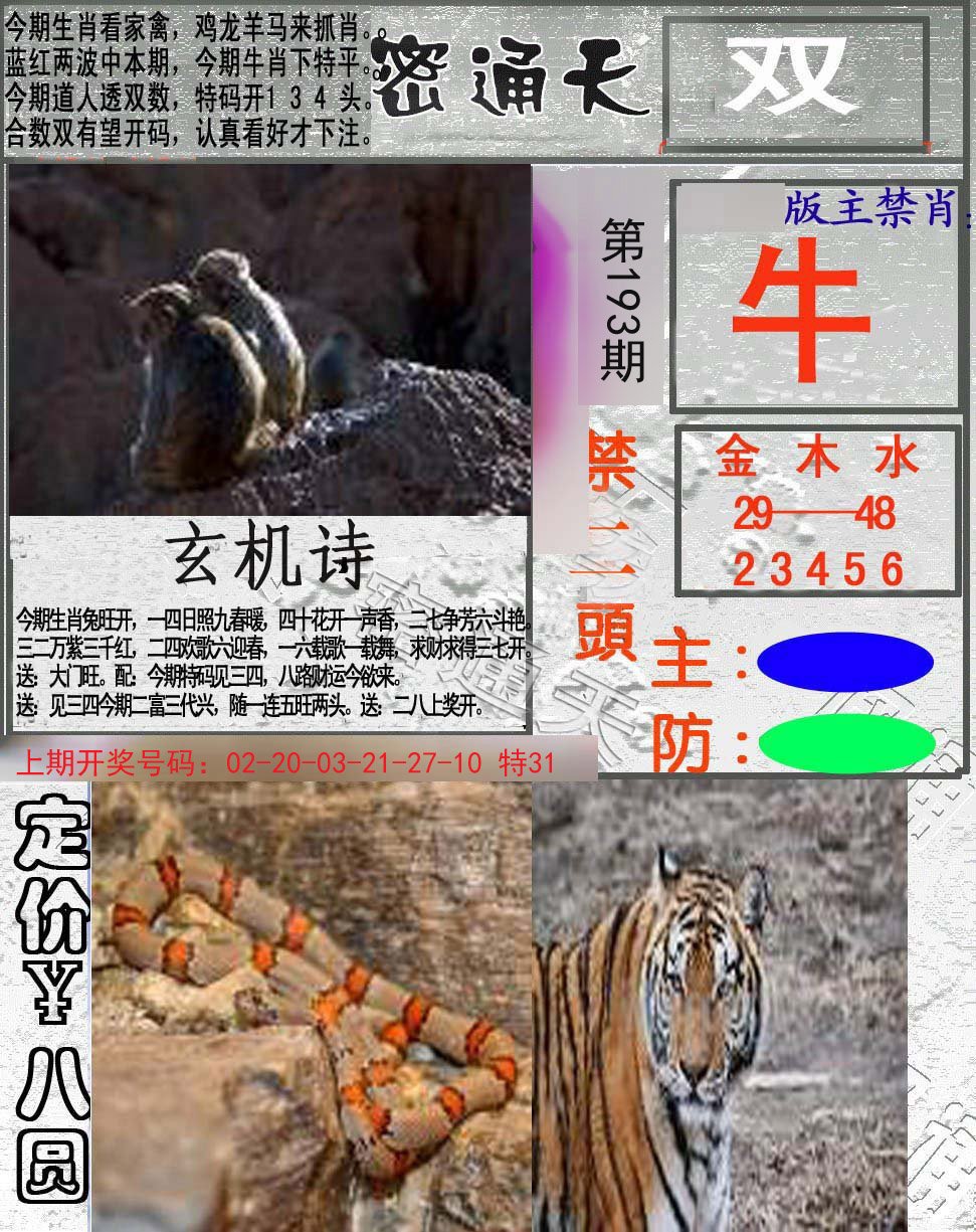 2024193期密通天