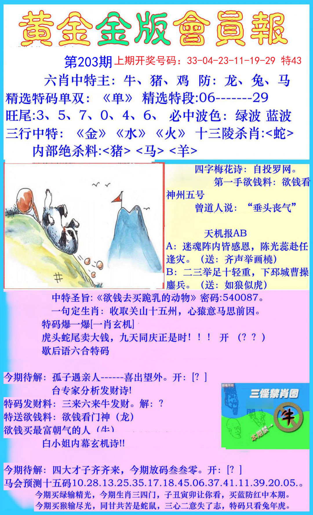 2024203期黄金金版会员报
