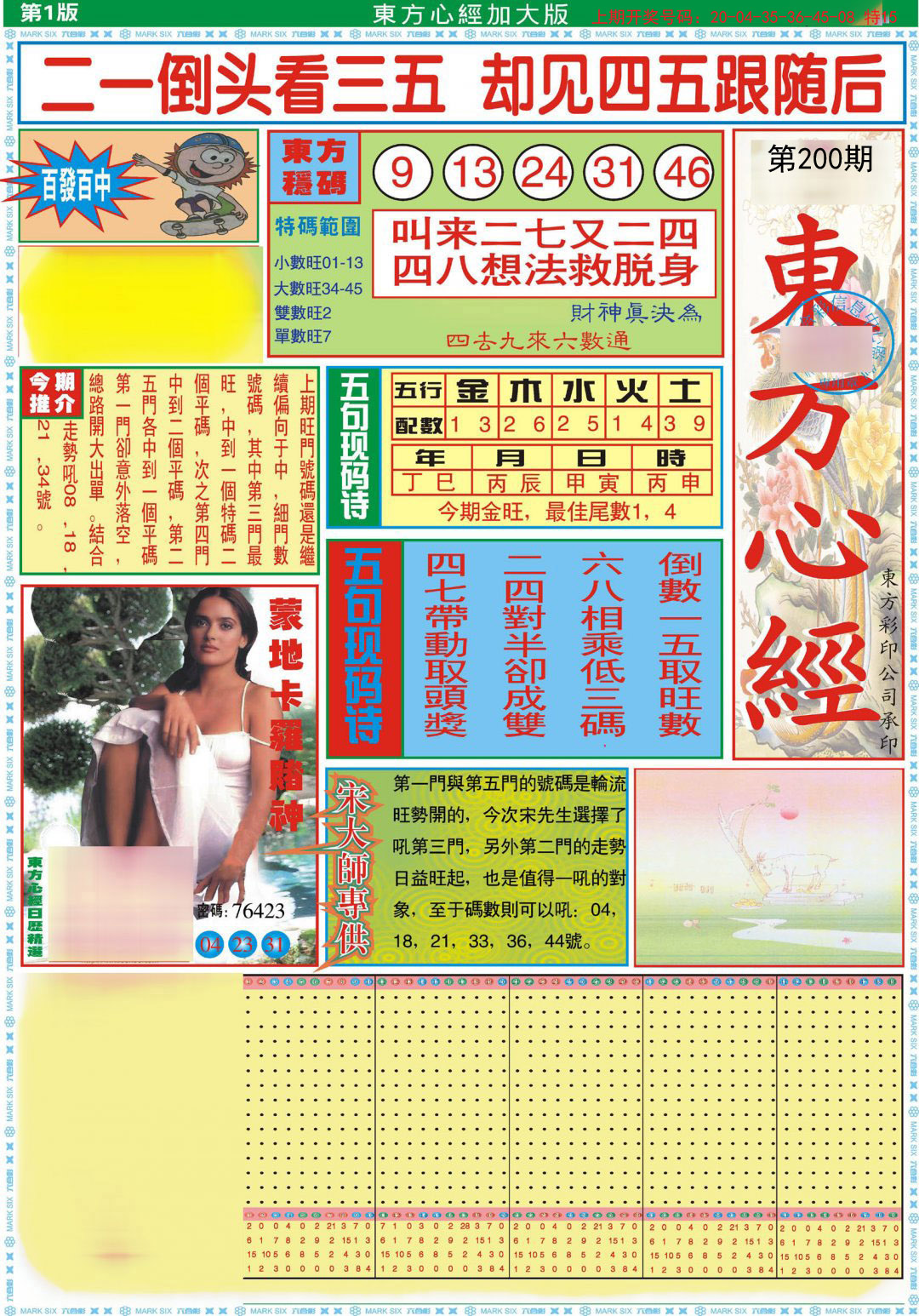 2024200期东方心经A加大版