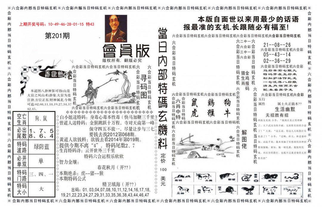 2024201期当日特码玄机报