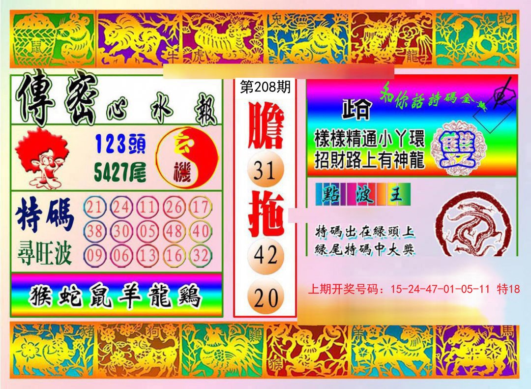 2024208期传密心水报