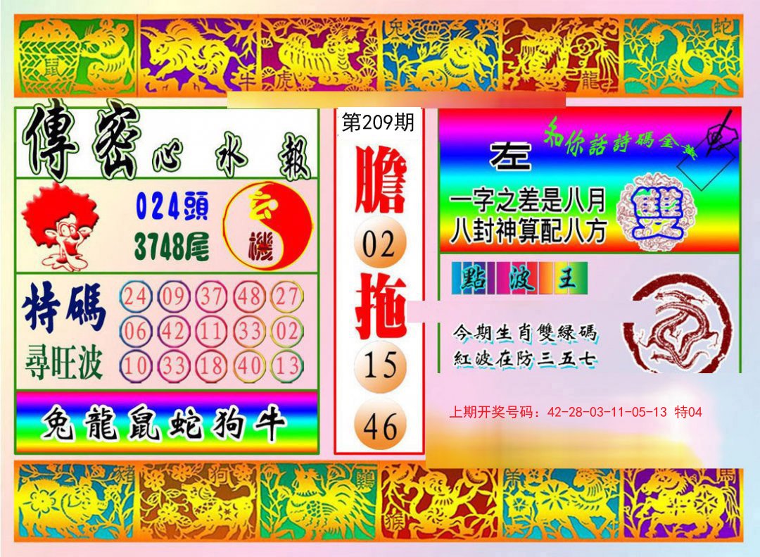 2024209期传密心水报