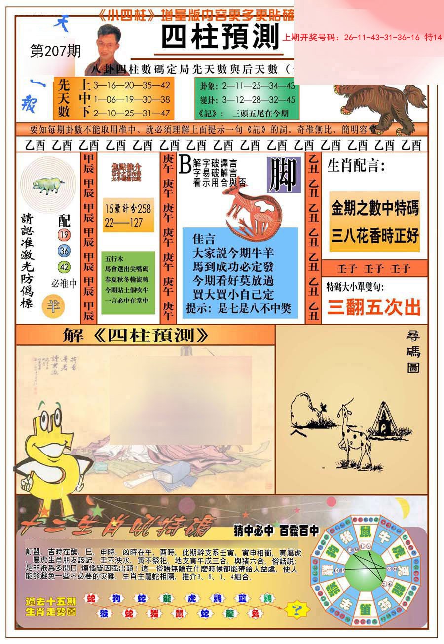 2024207期(新版)四柱预测A