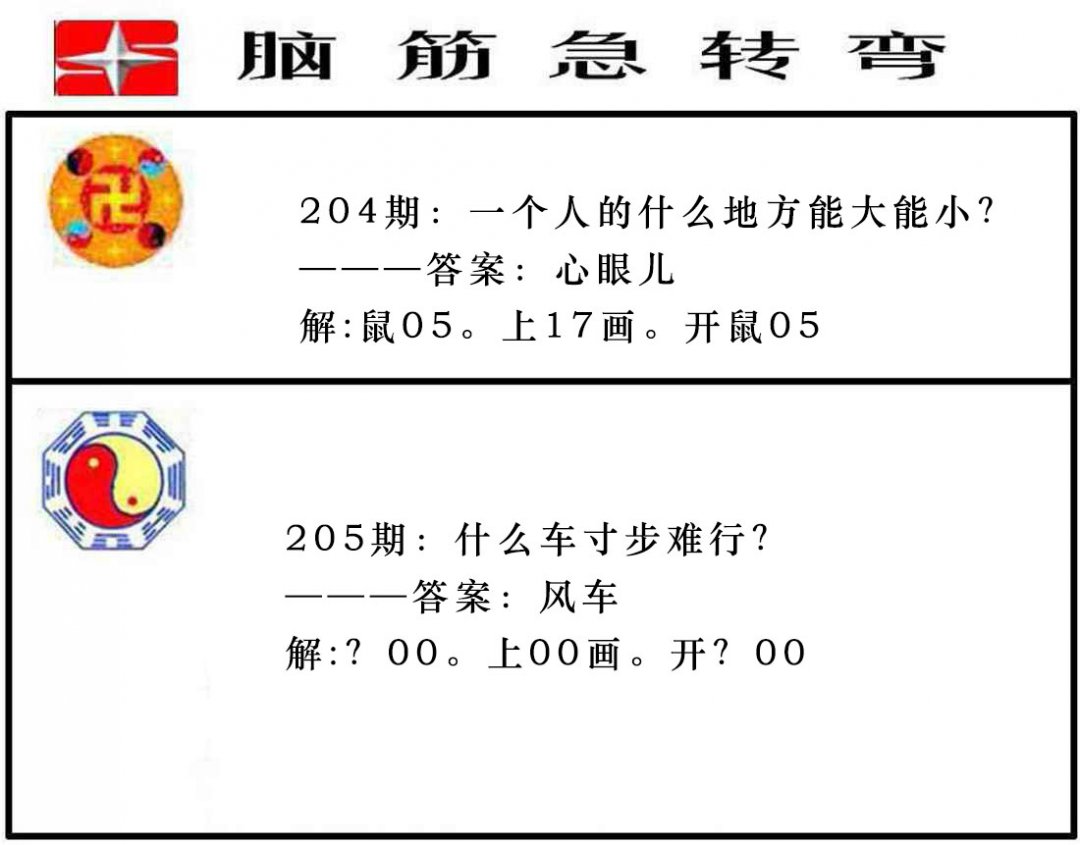2024205期脑筋急转弯