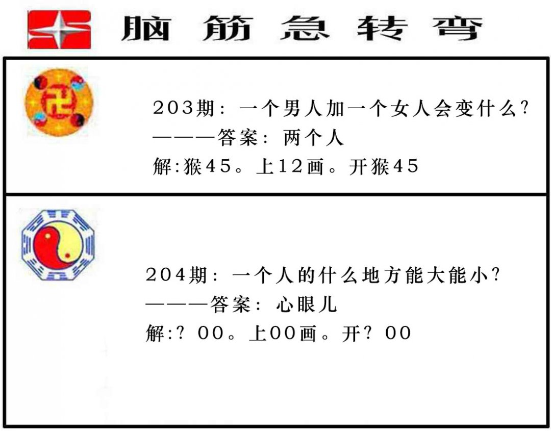 2024204期脑筋急转弯