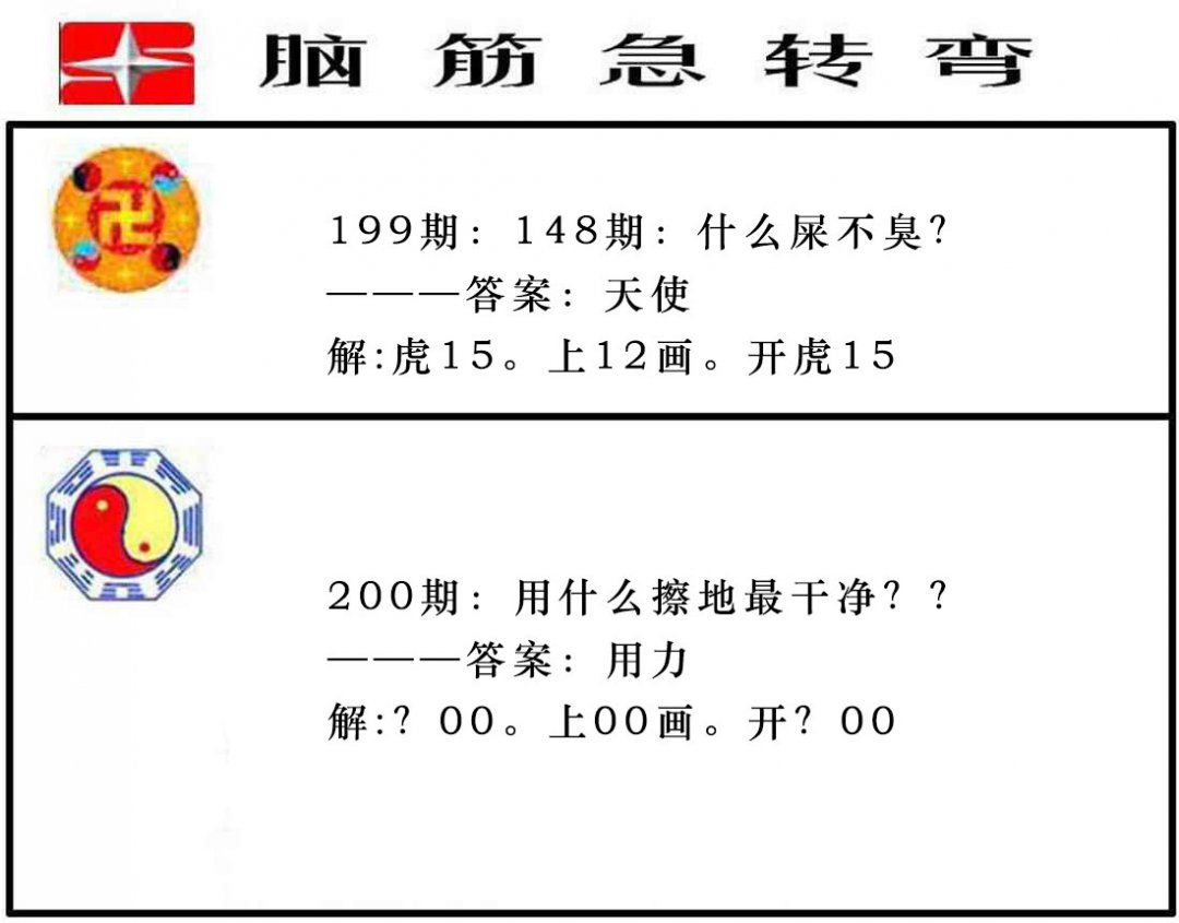 2024200期脑筋急转弯
