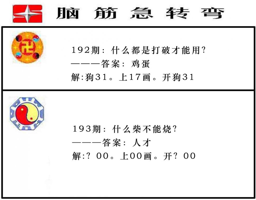 2024193期脑筋急转弯