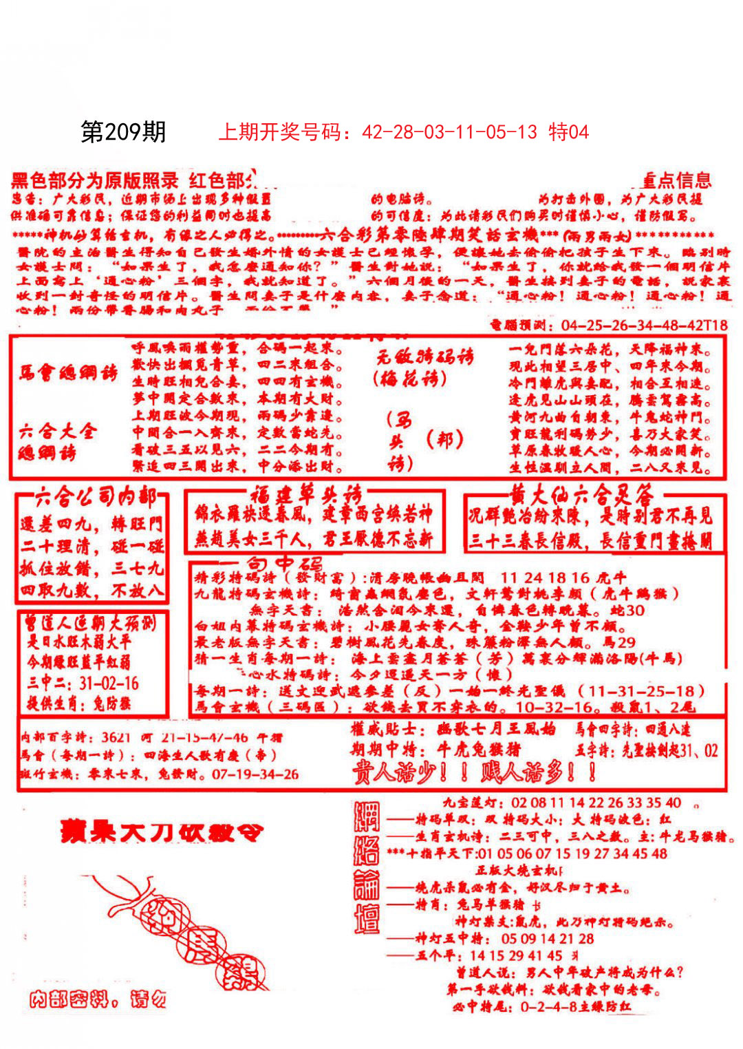 2024209期大刀彩霸王B