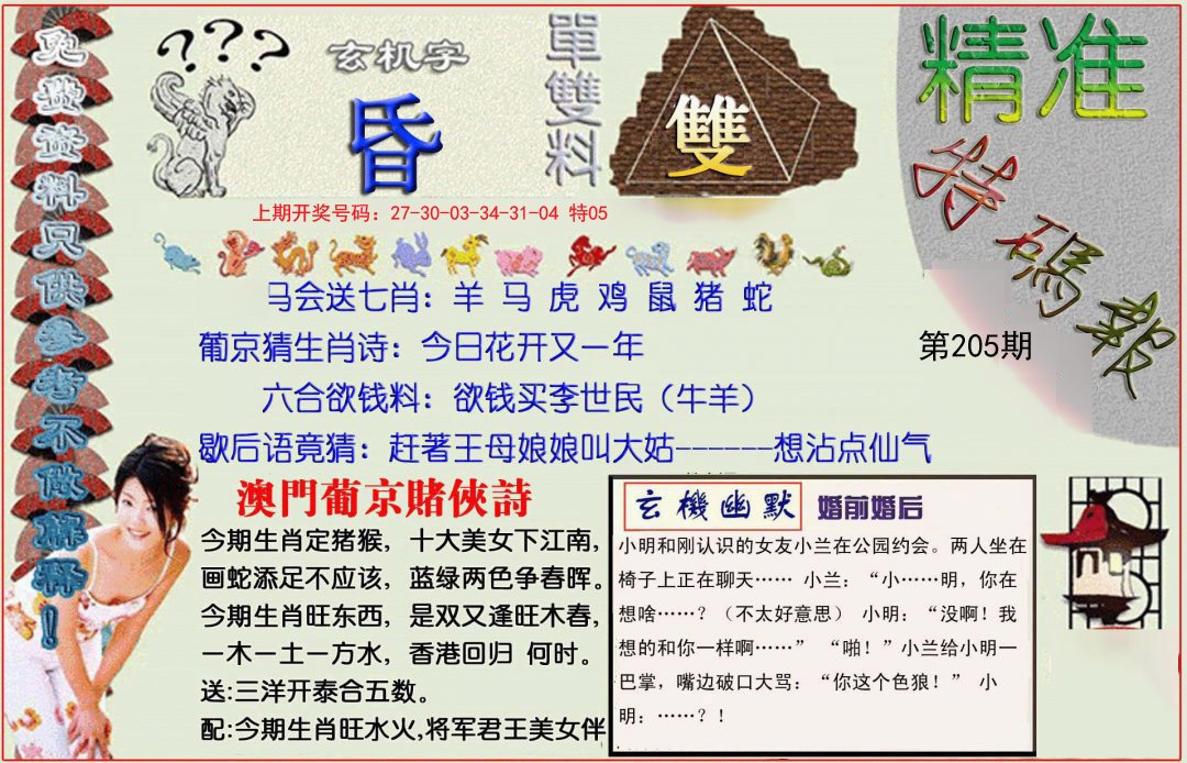 2024205期精准<特碼報>