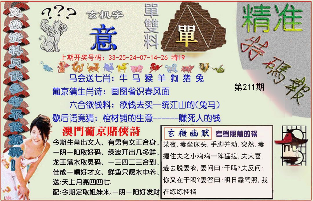 2024211期精准<特碼報>