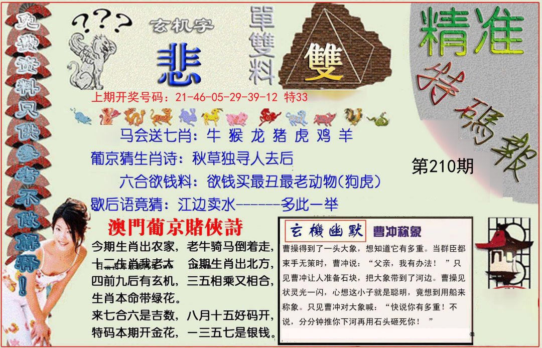 2024210期精准<特碼報>