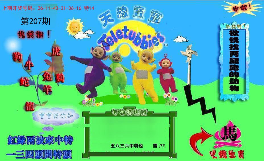 2024207期正版天线宝宝D