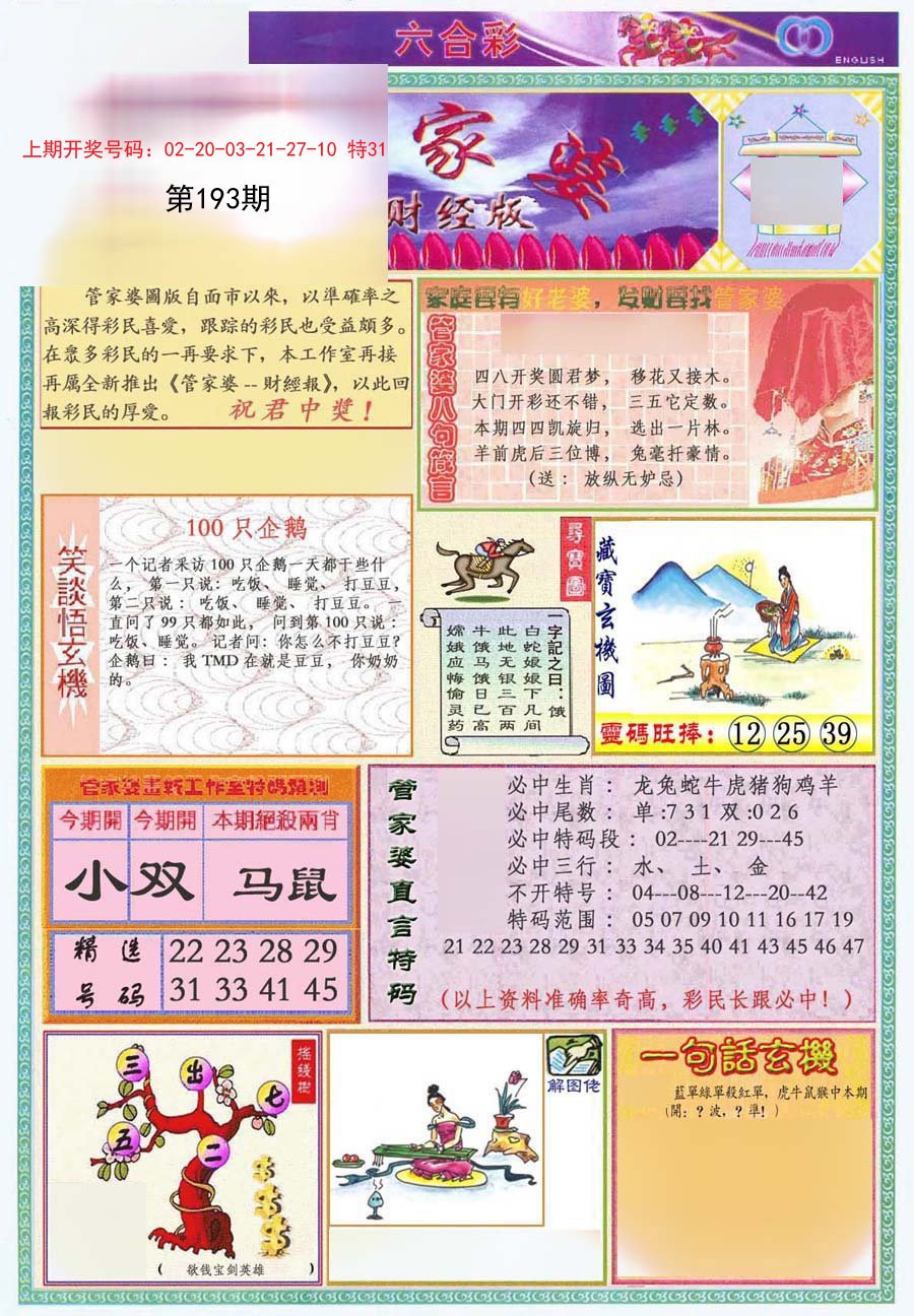 2024193期管家婆财经版