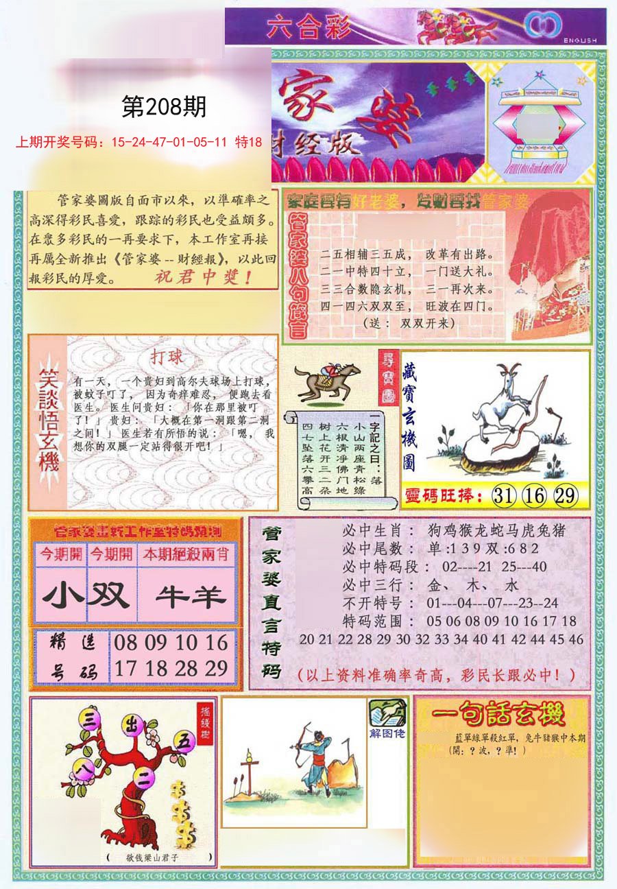 2024208期管家婆财经版