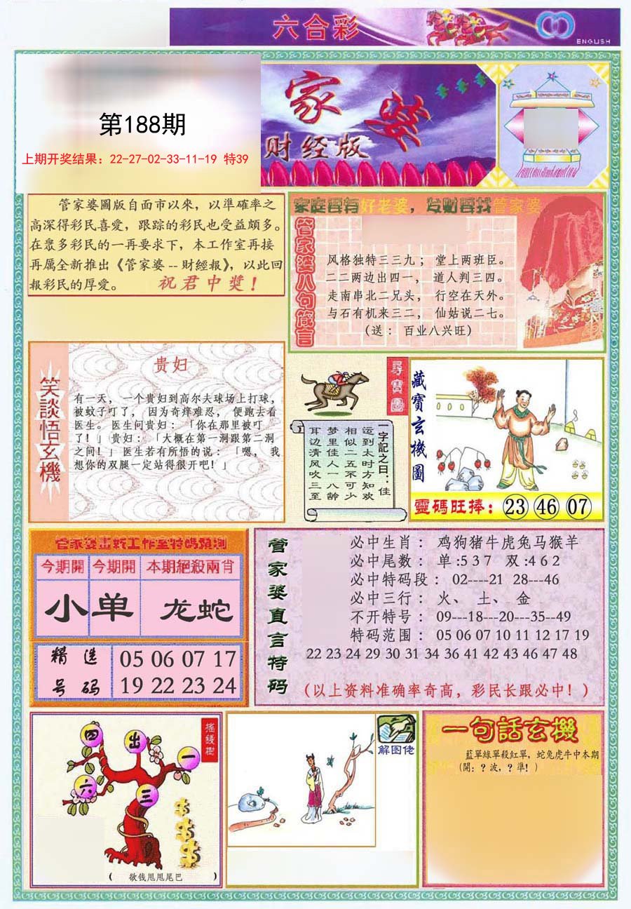 2024188期管家婆财经版
