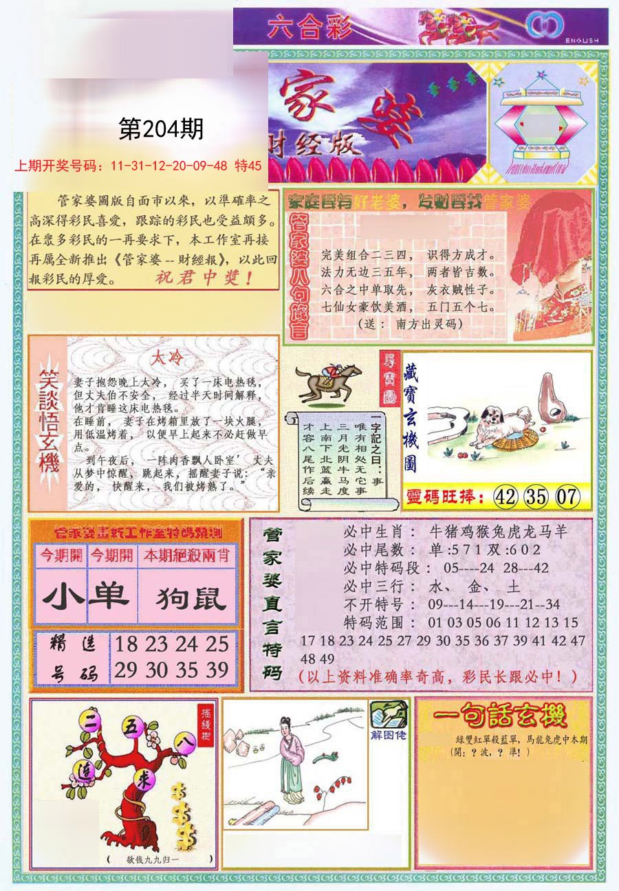 2024204期管家婆财经版