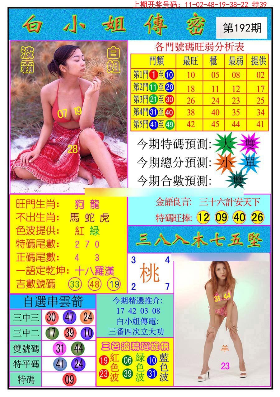 2024192期白小姐传密