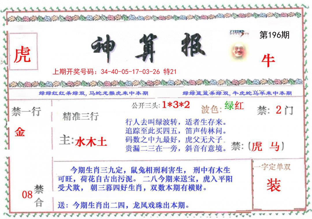 2024196期神算报