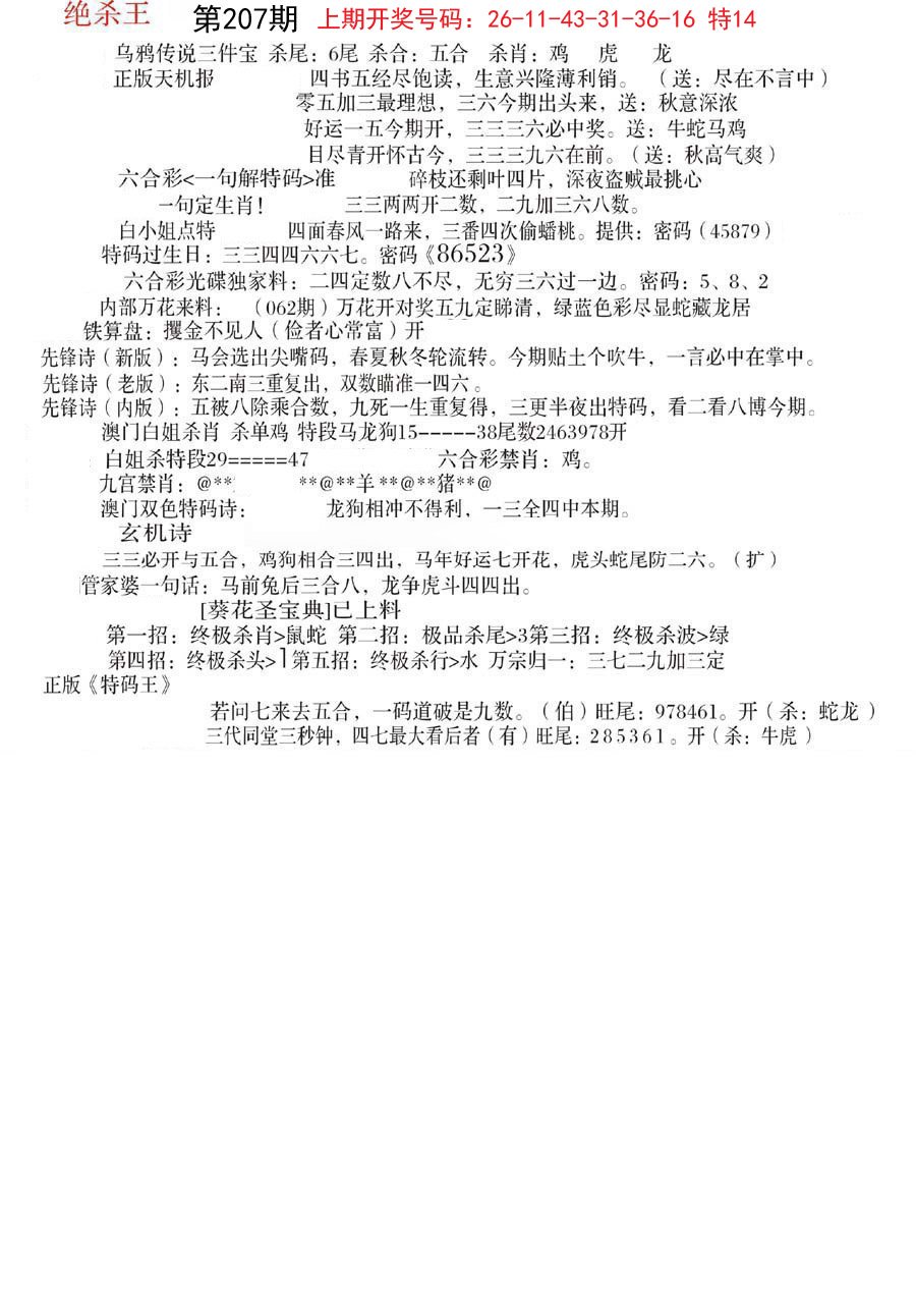 2024207期蓝天报B