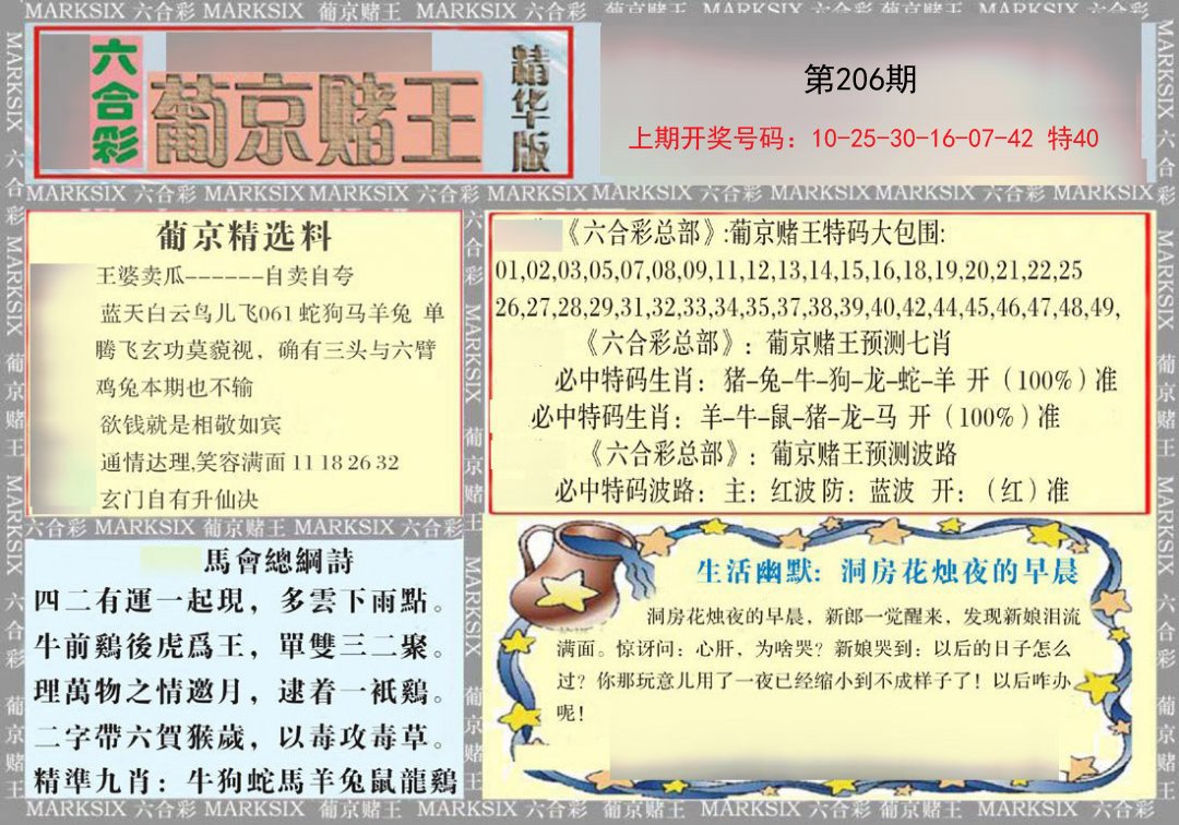2024206期葡京赌王（正版）