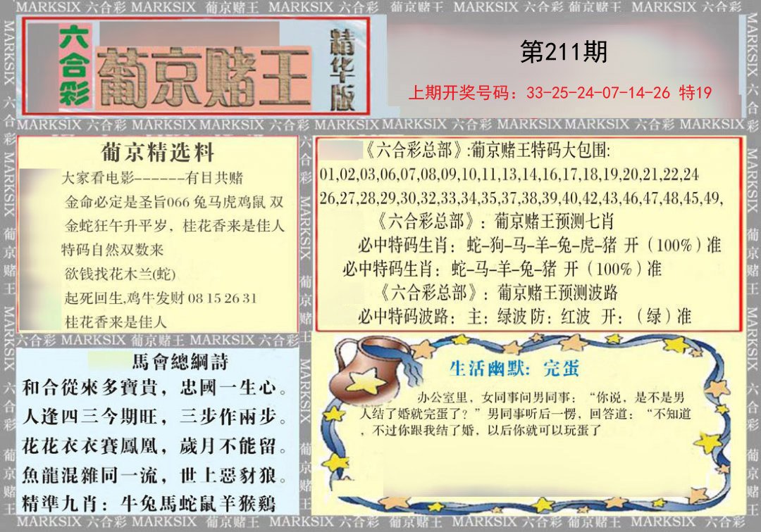 2024211期葡京赌王（正版）