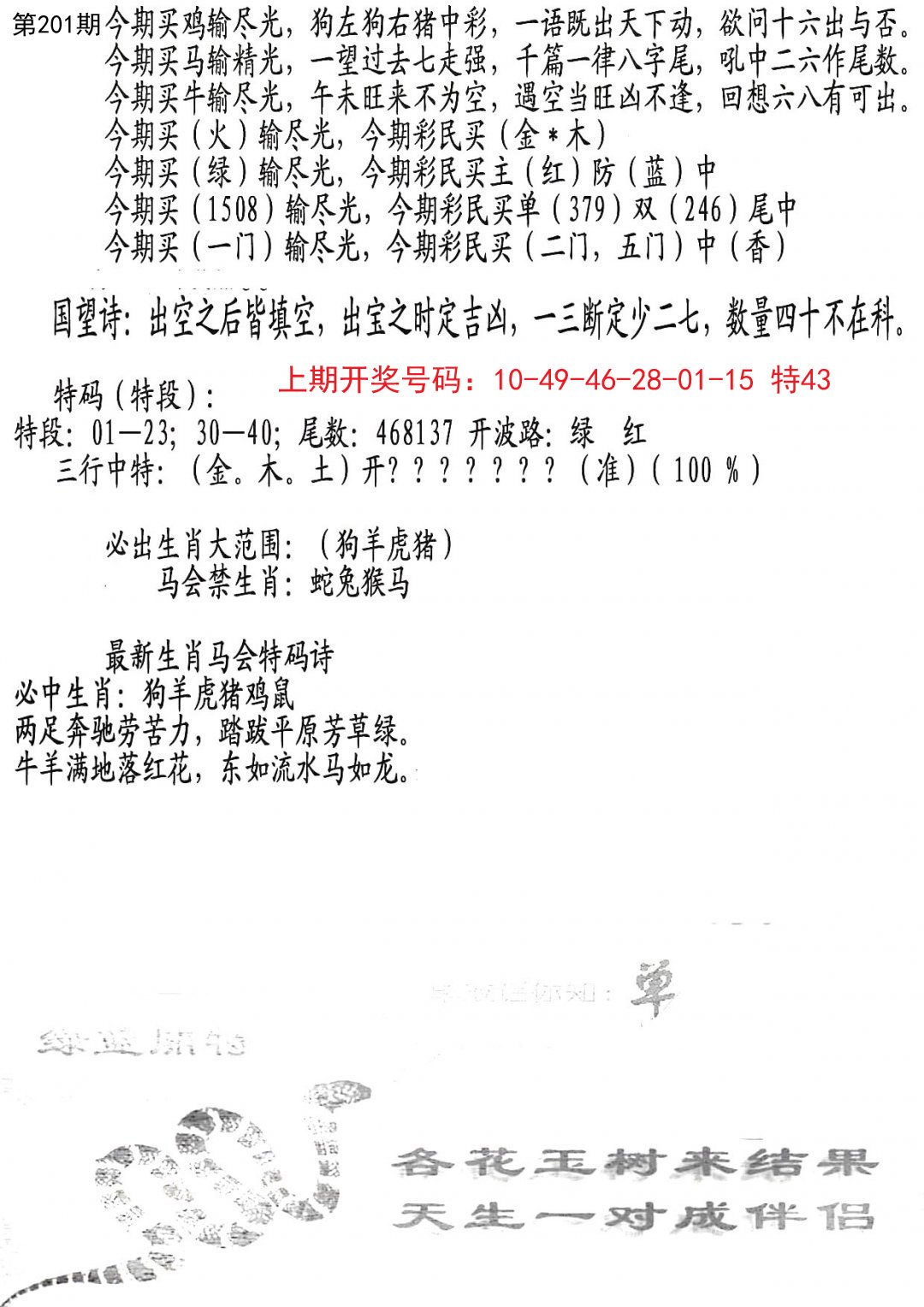 2024201期蛇报B