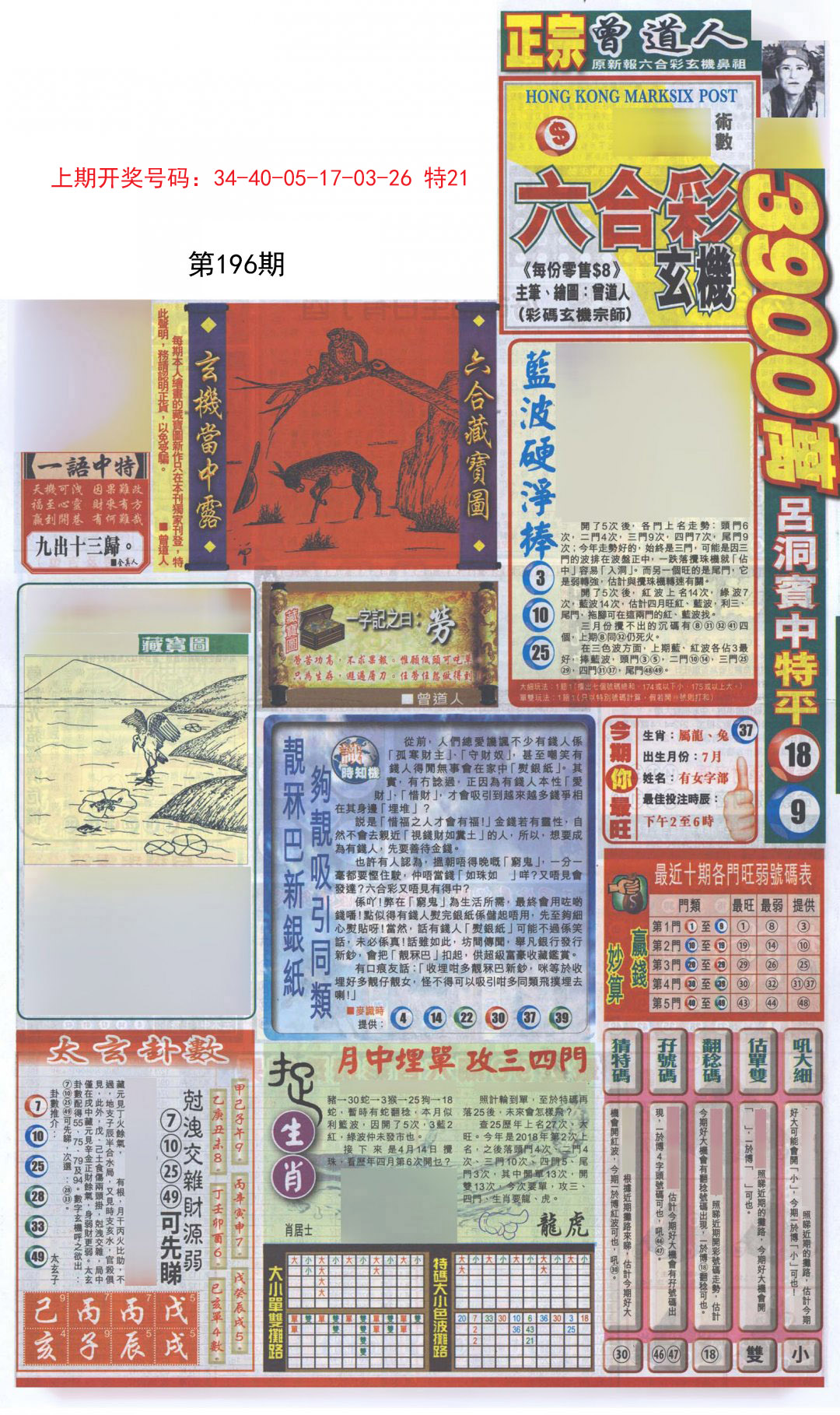 2024196期新报跑狗A