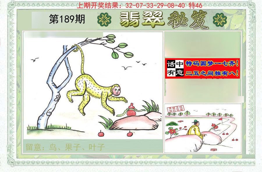 2024189期翡翠秘笈(信封)(另版)