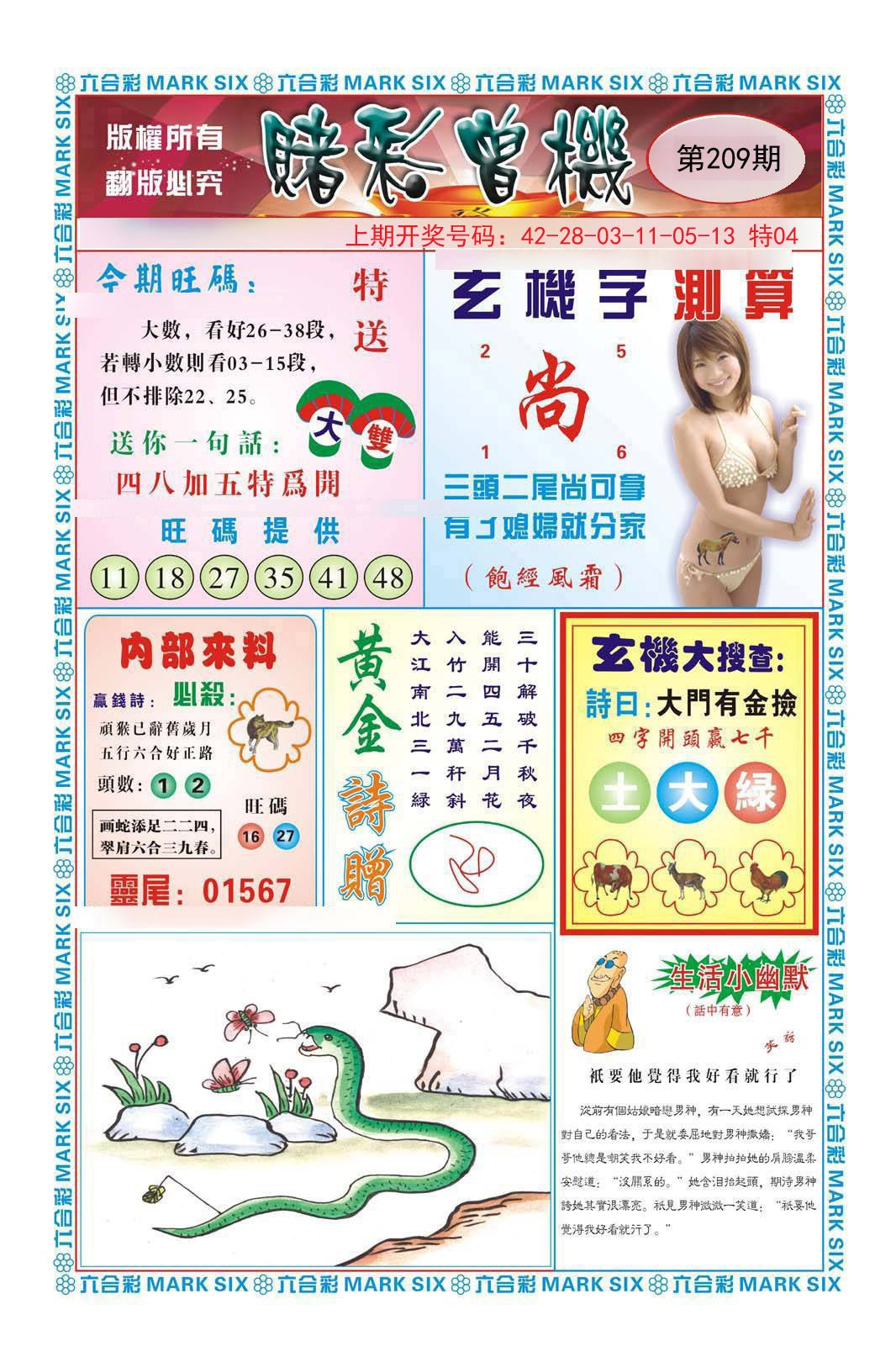 2024209期赌彩曾机