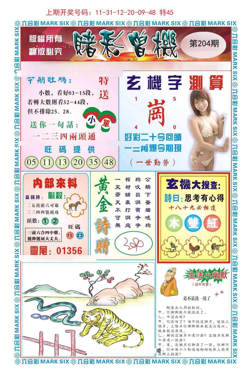 2024204期赌彩曾机