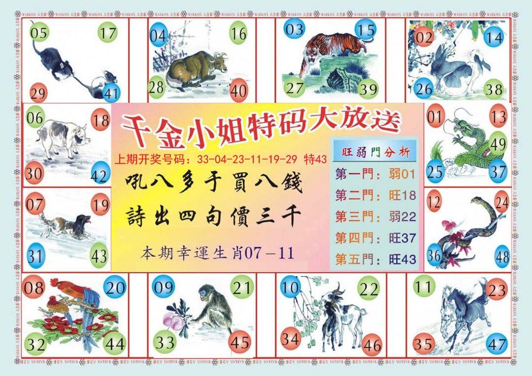 2024203期(新版)千金小姐B