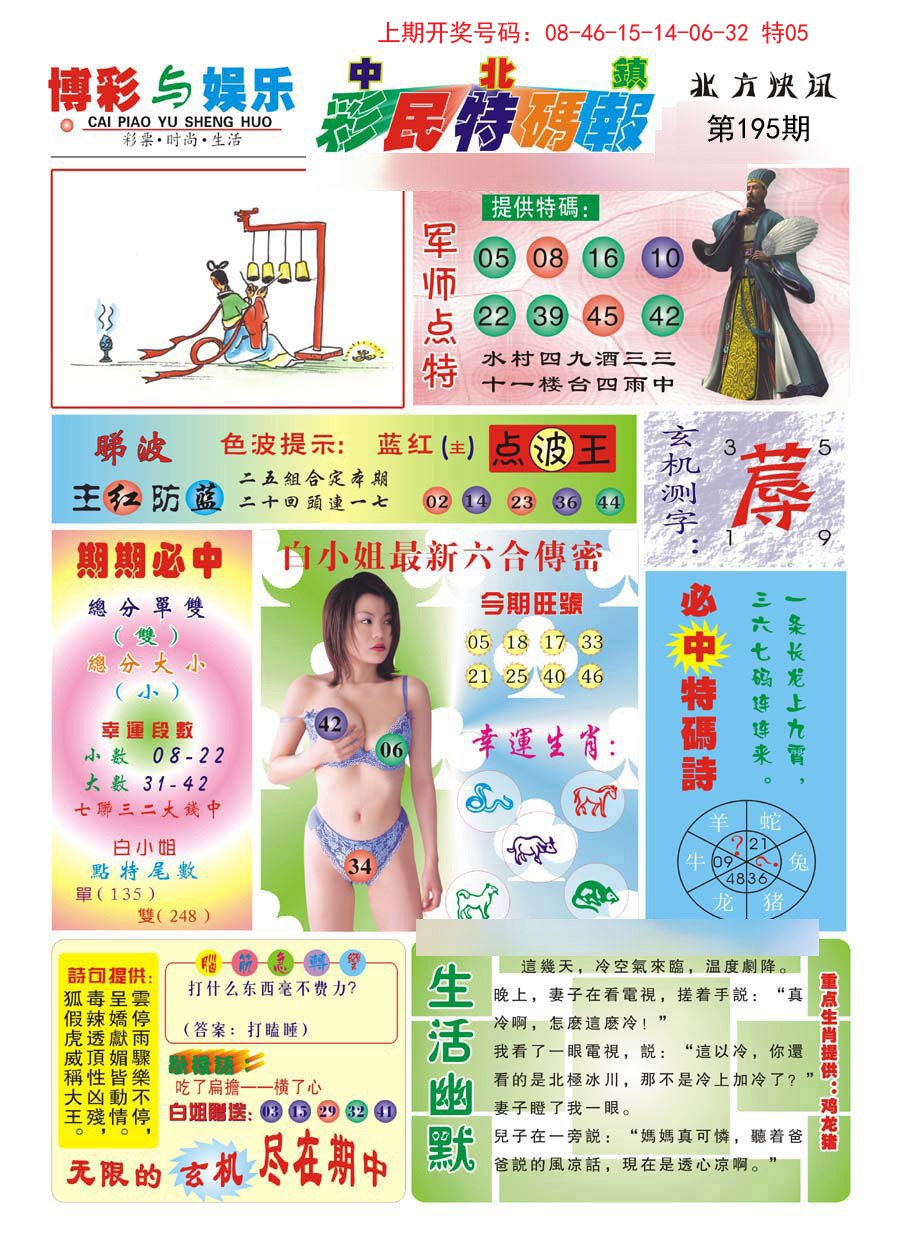 2024195期中北彩民特码报