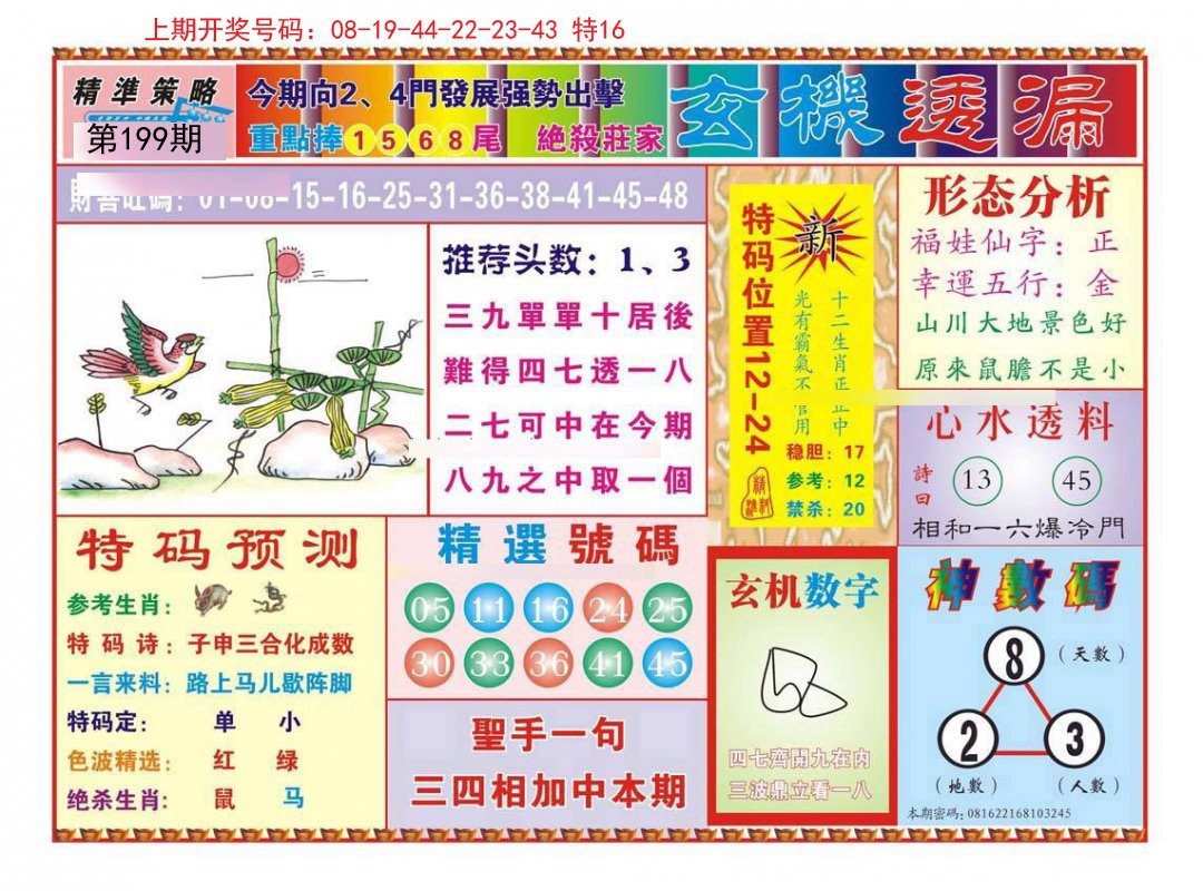 2024199期玄机透漏