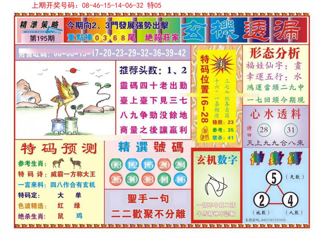 2024195期玄机透漏
