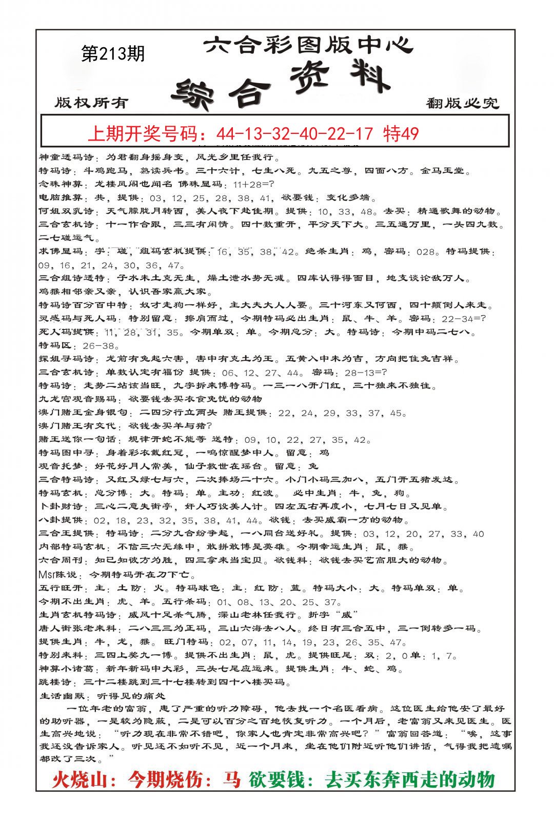 2024213期内部综合资料