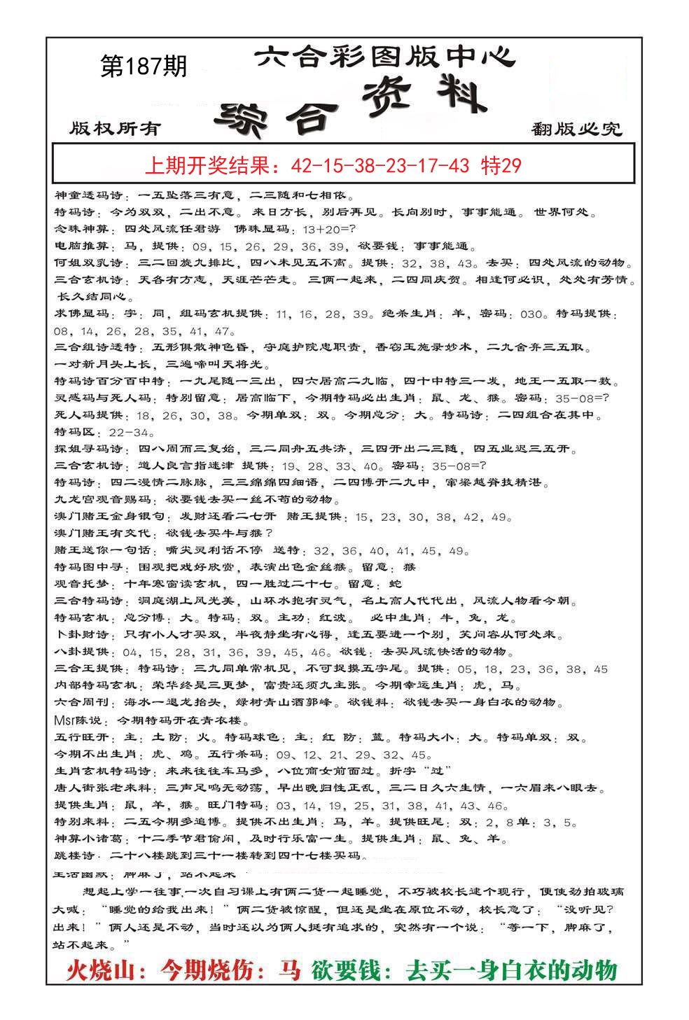 2024187期内部综合资料