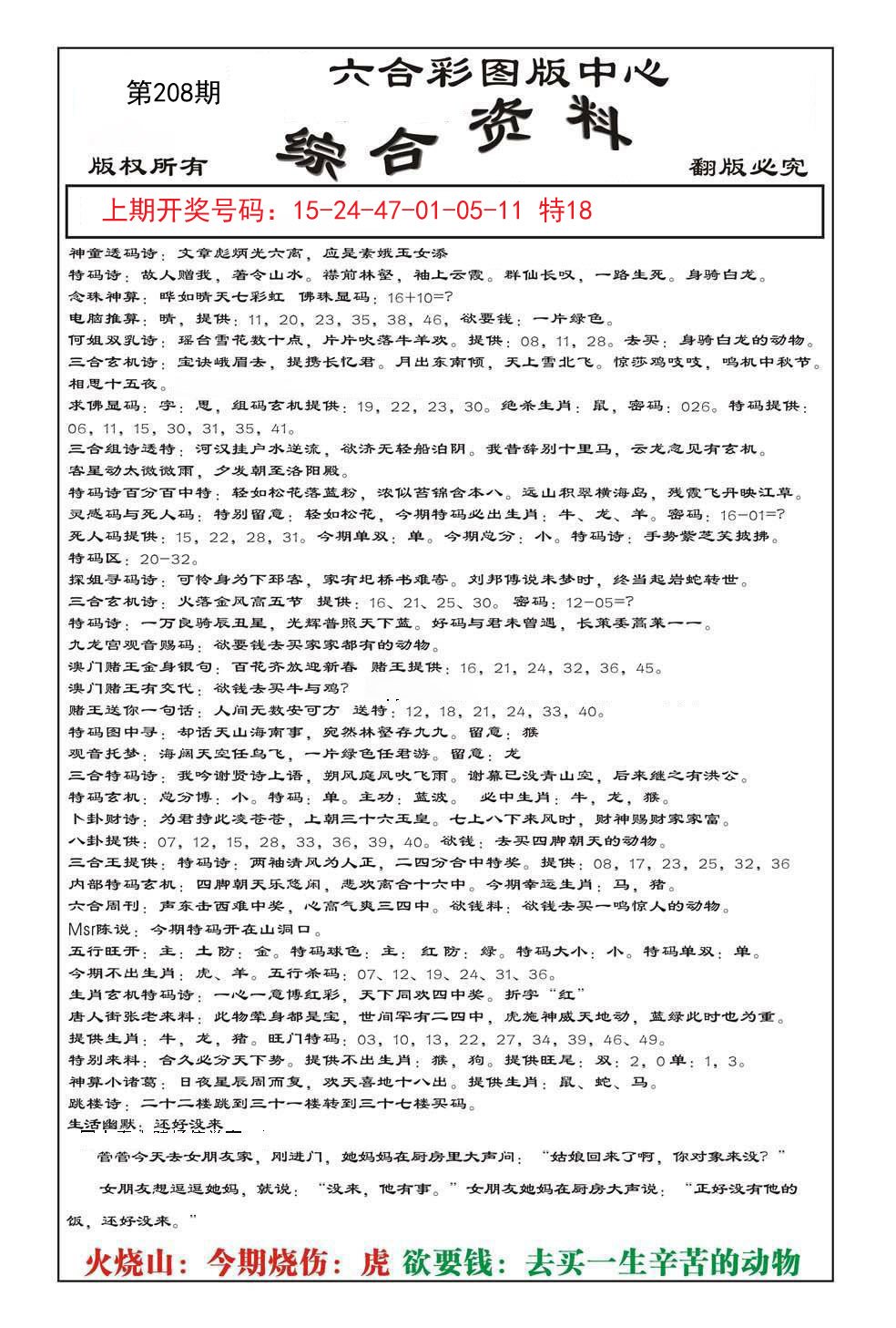 2024208期内部综合资料