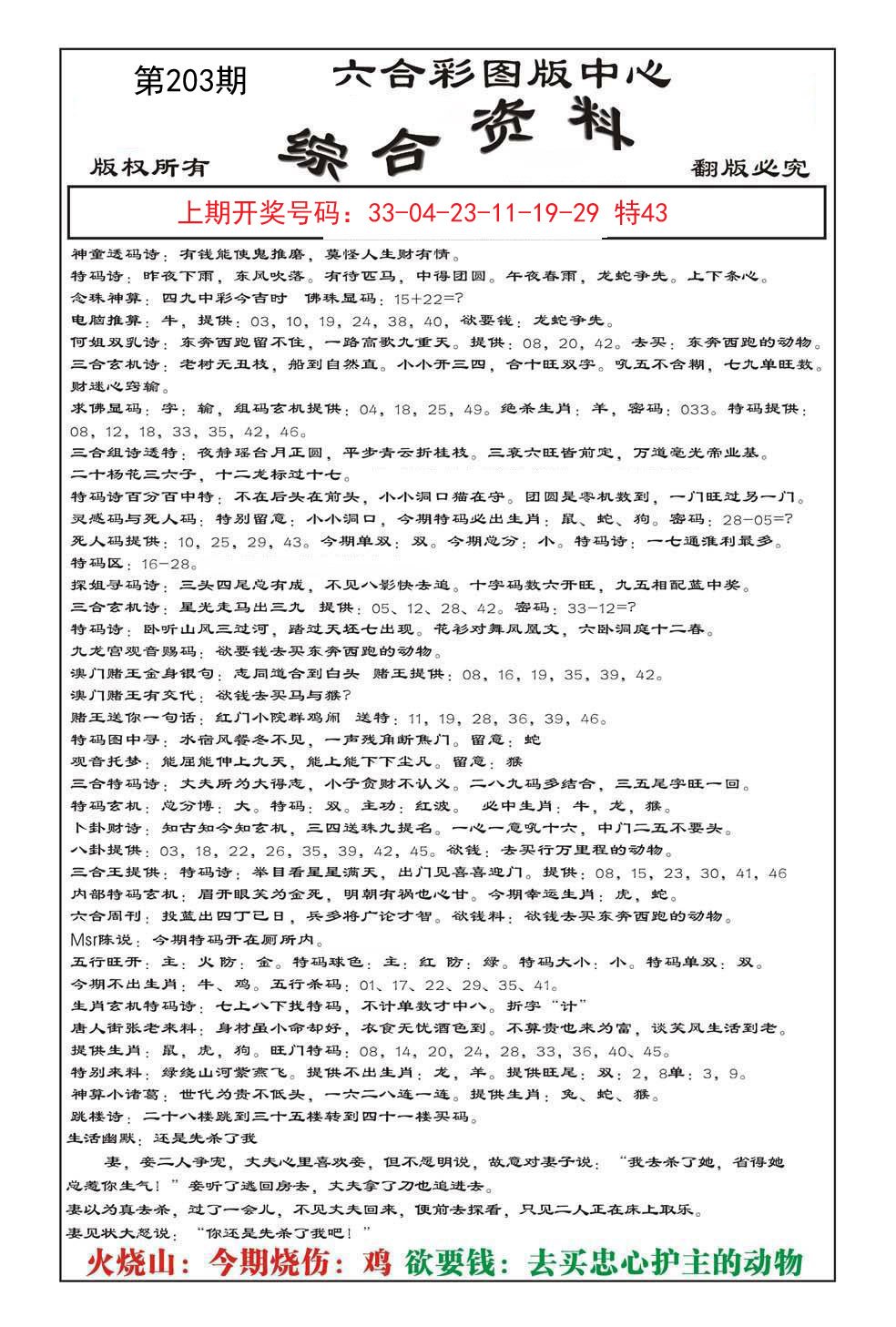 2024203期内部综合资料