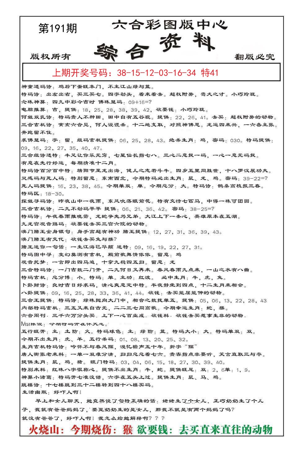 2024191期内部综合资料